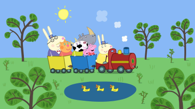 Peppa Pig T5 E20 · El tren del abuelo Pig al rescate