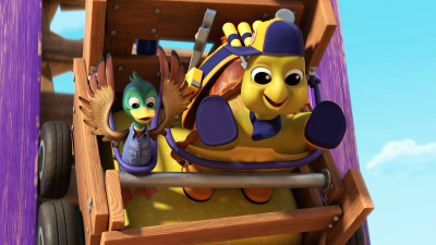 Equipo Rubble T2 E11 · El equipo le construye un trampolín especial; El equipo construye un tanque de agua de lluvia